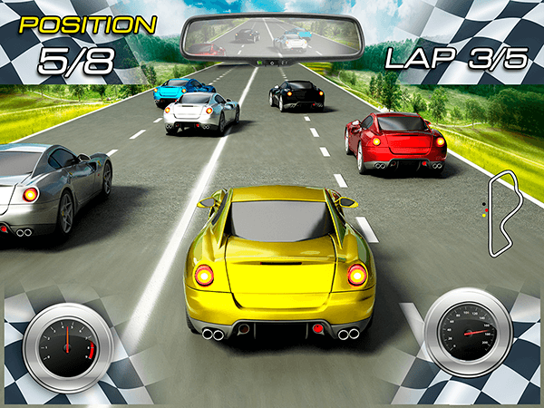 Fotomurali : Auto da corsa video gioco