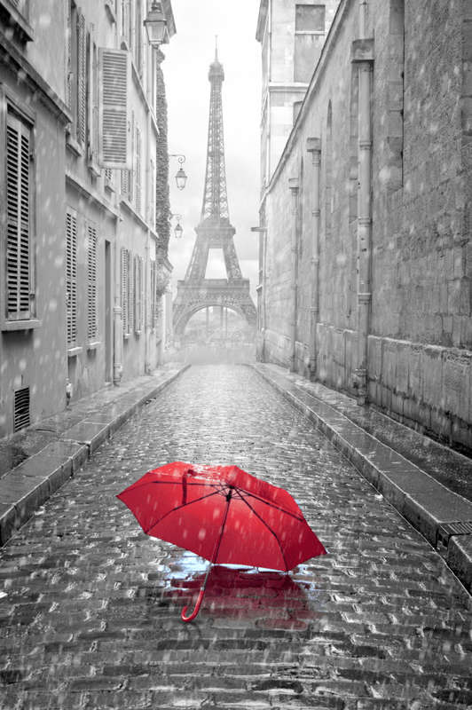 Fotomurali : Pioggia a Parigi