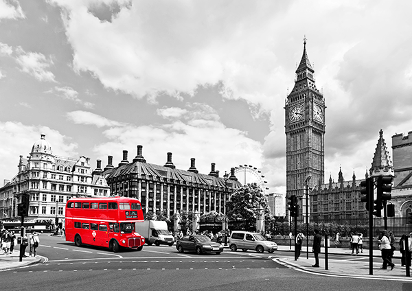 Fotomurali : Autobus a Westminster