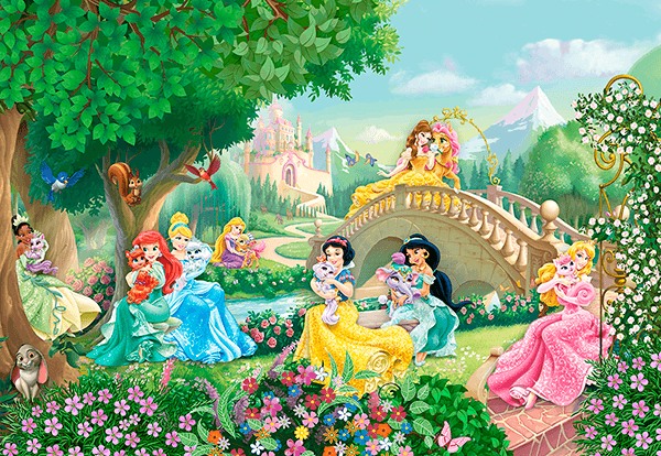 Fotomurali : Principesse Disney con animali domestici