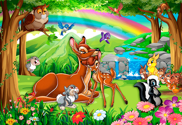 Fotomurali : Bambi en el bosque