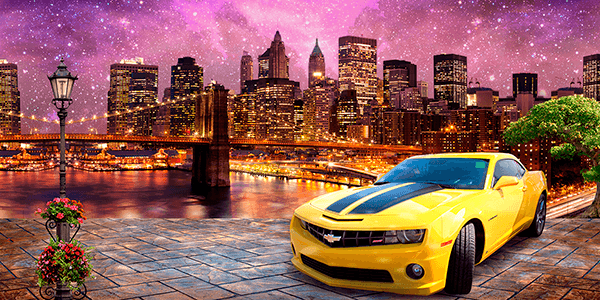 Fotomurali : Chevrolet al ponte di Brooklyn