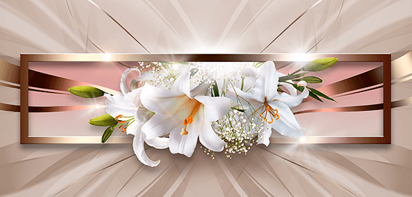 Fotomurali : Composizione floreale panoramica