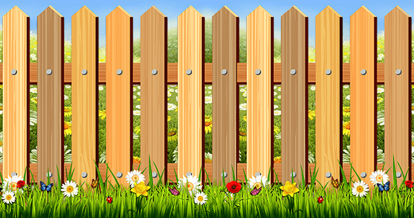 Fotomurali : Recinzione classica in legno