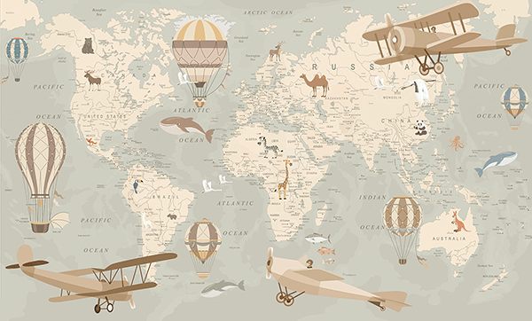 Fotomurali : Mappa del mondo dell'avventuriero
