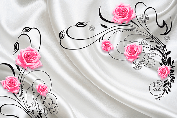 Fotomurali : Rose tra gli ornamenti