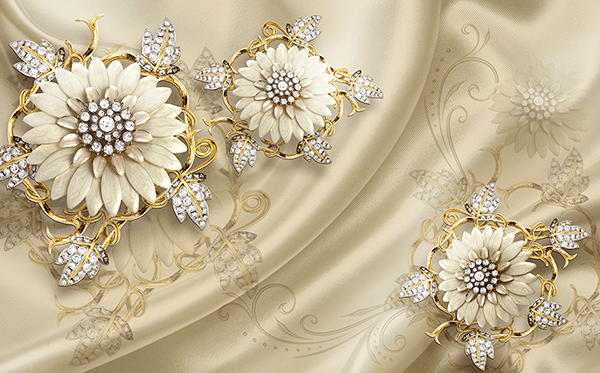 Fotomurali : Fiori di diamanti
