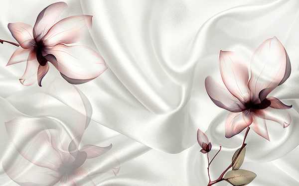 Fotomurali : Fiori tra le sete