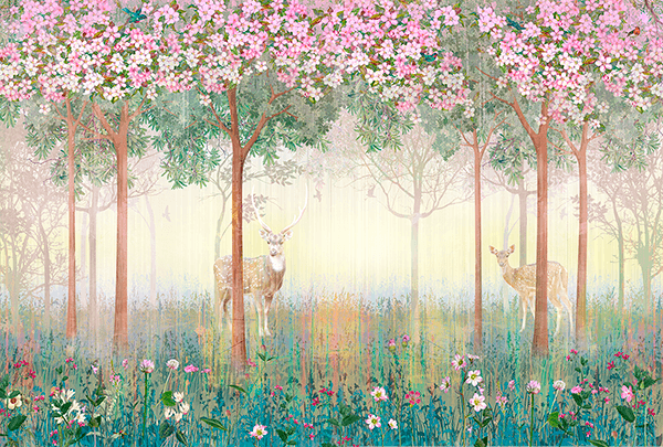 Fotomurali : Cervo in primavera