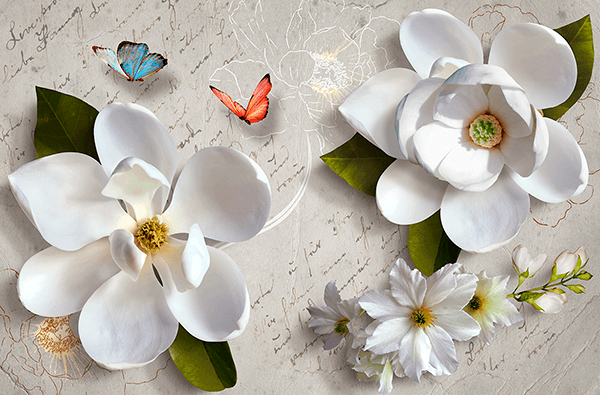 Fotomurali : Fiori su una lettera