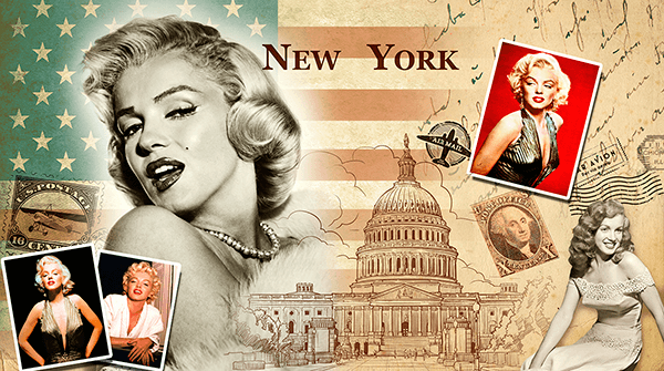 Fotomurali : Collage Marilyn Monroe
