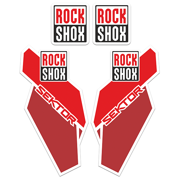 Adesivi per Auto e Moto: Set 4x forcella bicicletta Rock Shox sektor