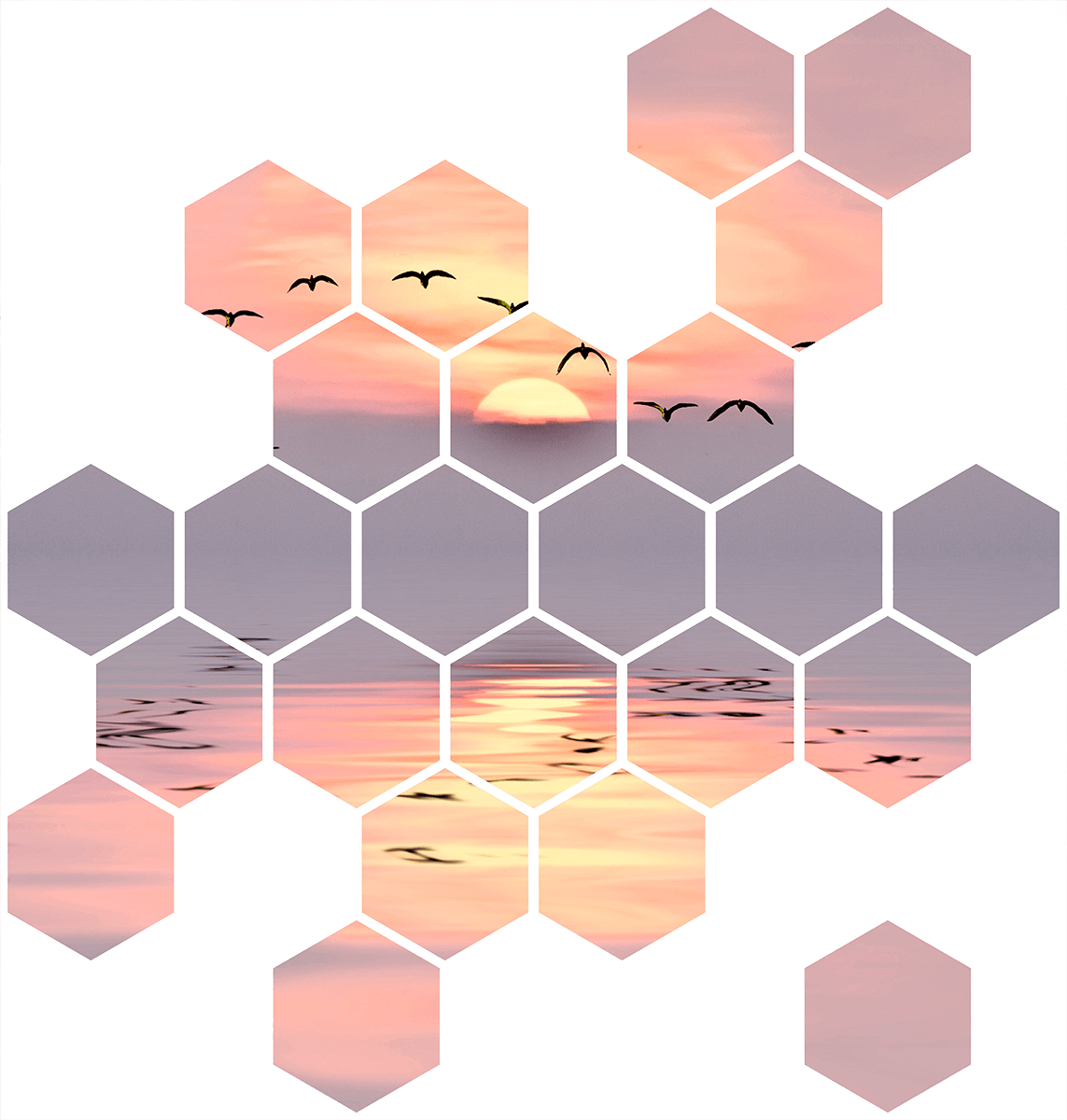 Adesivi Murali: Kit Geometrico Tramonto