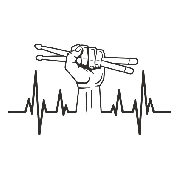Adesivi Murali: Elettrocardiogramma del batterista