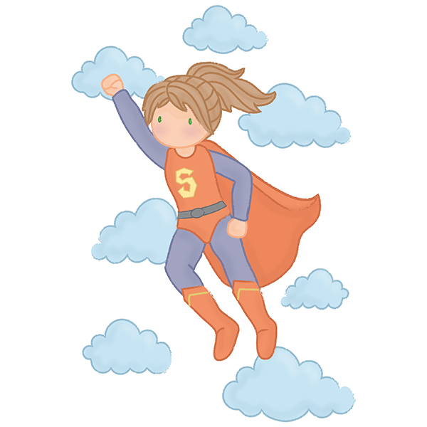 Adesivi per Bambini: Super Girl