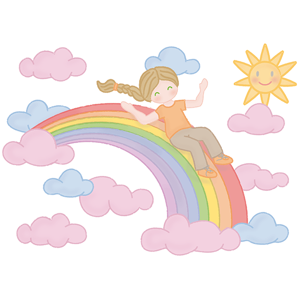 Adesivi per Bambini: Scivola sull'arcobaleno