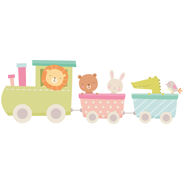 Adesivi per Bambini: Treno degli animali