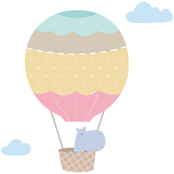 Adesivi per Bambini: Il palloncino del Hippo