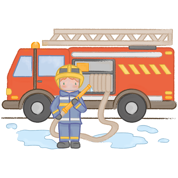 Adesivi per Bambini: Vigile del fuoco con il casco