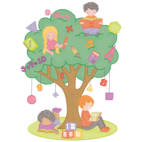 Adesivi per Bambini: L'albero della matematica
