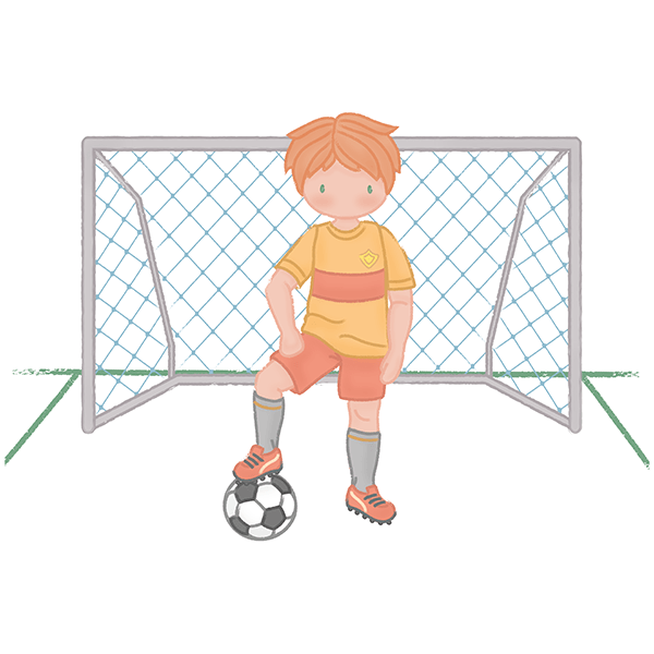 Adesivi per Bambini: Bambino calciatore