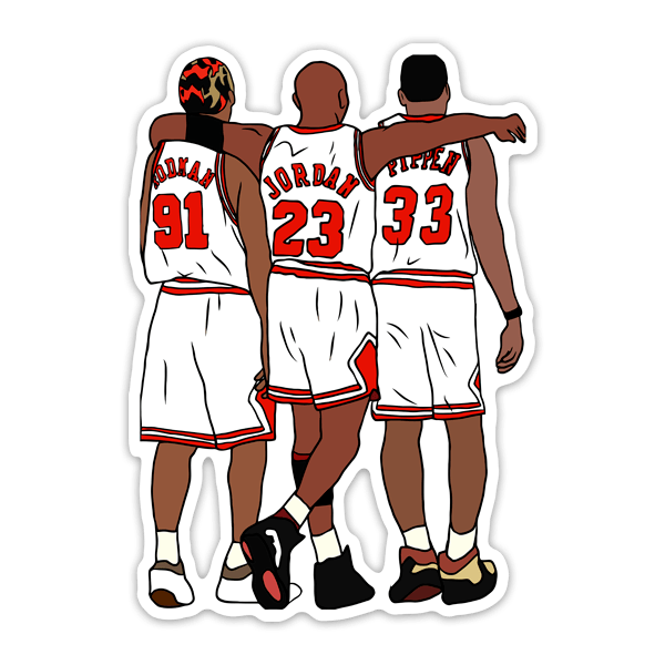 Adesivi per Auto e Moto: Michael Jordan, Rodman e Pippen