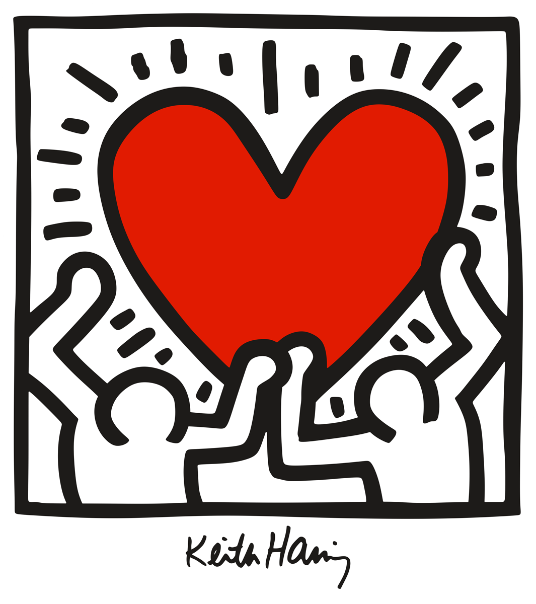 Adesivi per Auto e Moto: Love Keith Haring