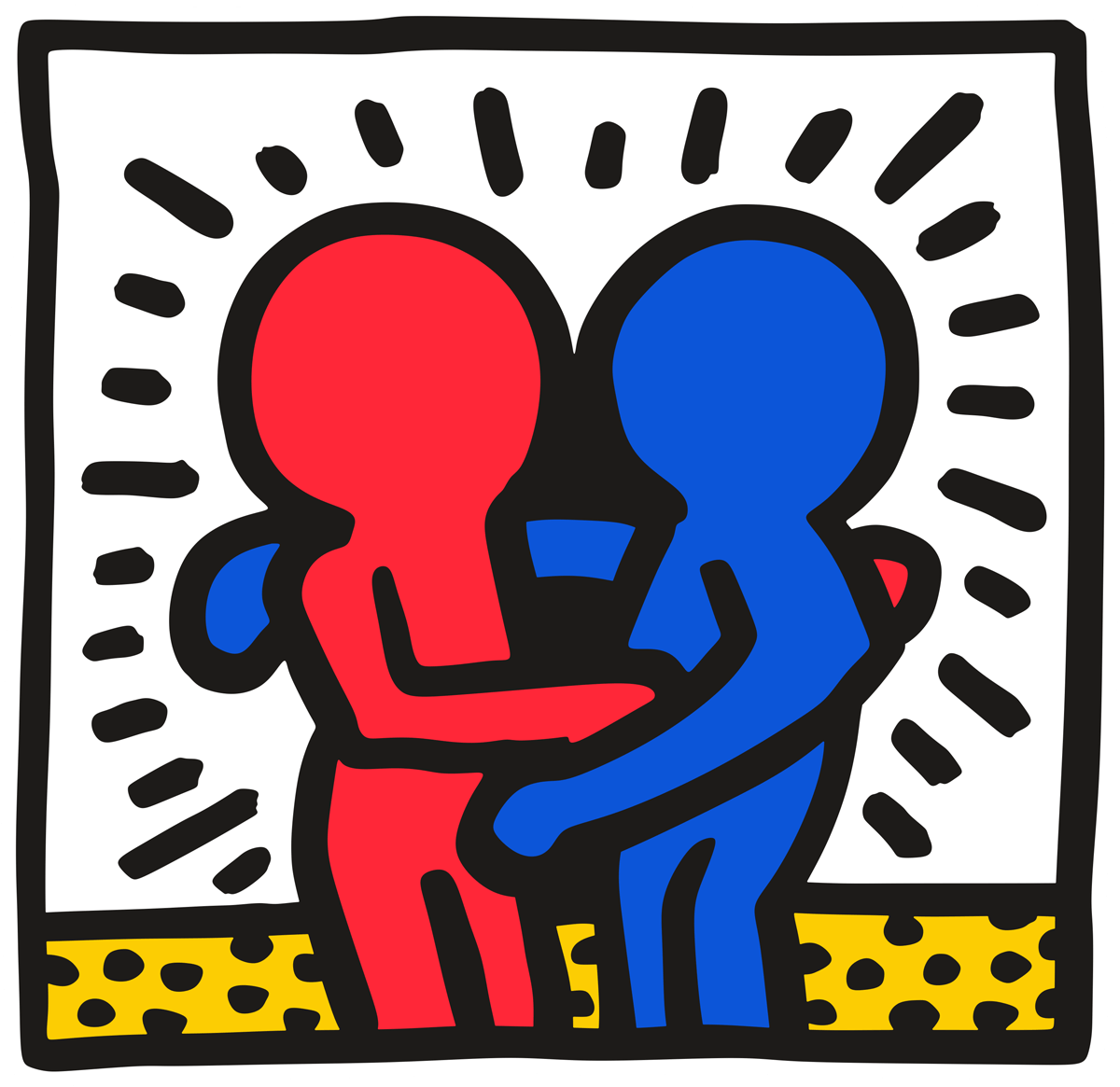 Adesivi per Auto e Moto: Abbraccia Keith Haring