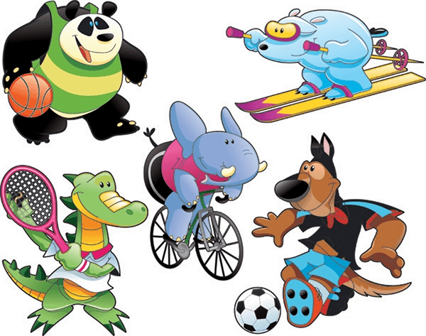 Adesivi per Bambini: Kit per animali sportivi