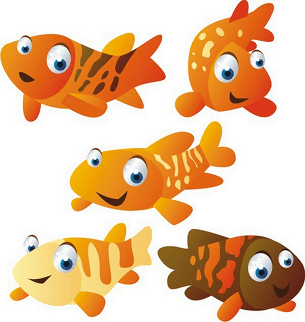 Adesivi per Bambini: Kit acquario di pesci arancioni