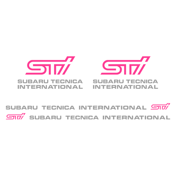 Adesivi per Auto e Moto: STI Subaru Tecnica International Kit