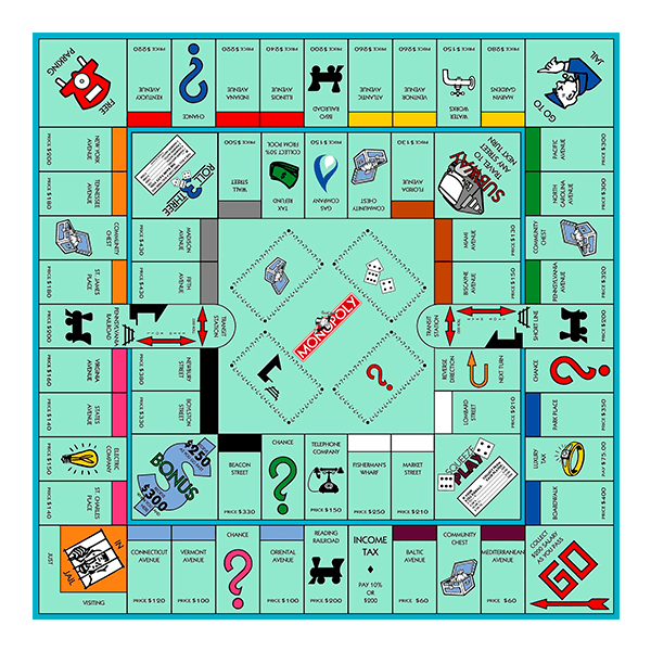 Adesivi Murali: Adesivo murale per Ikea Lack Monopoly II