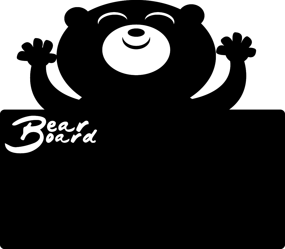 Adesivi per Bambini: Lavagna dell'orso felice