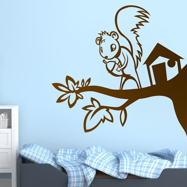 Adesivi per Bambini: Scoiattolo nell'albero