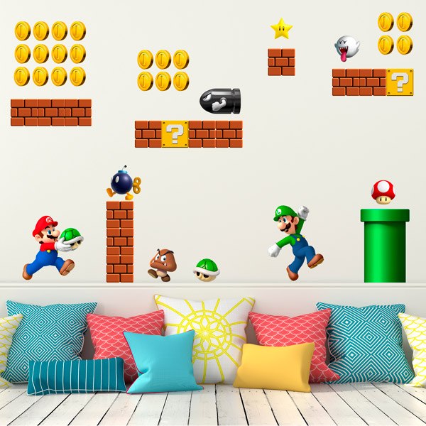 Adesivi per Bambini: Set 60X Super Mario Bros