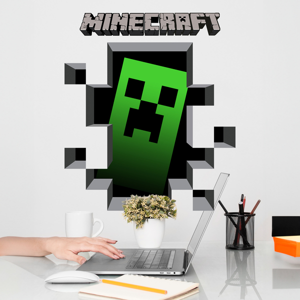 Adesivo murale videogiochi minecraft 3d 1. Adesivi murali cameretta