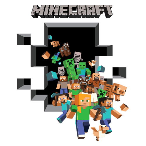 Adesivi Murali: Minecraft 3D 2