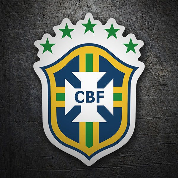 Adesivi per Auto e Moto: Brasile - Calcio Shield