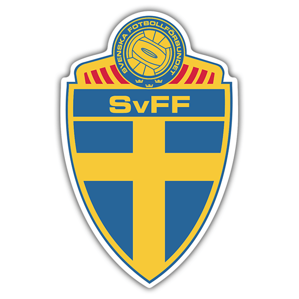Adesivi per Auto e Moto: Svezia - Calcio Shield