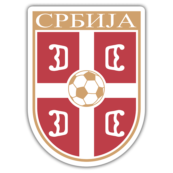 Adesivi per Auto e Moto: Serbia - Calcio Shield