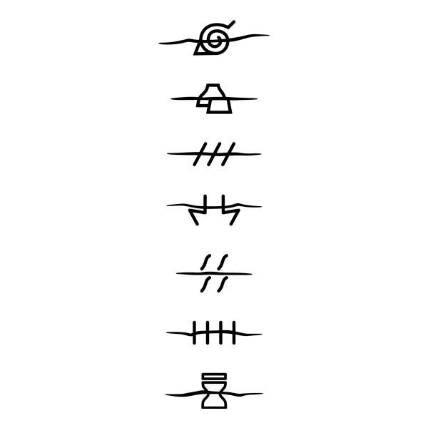 Adesivi per Bambini: Simboli di Naruto