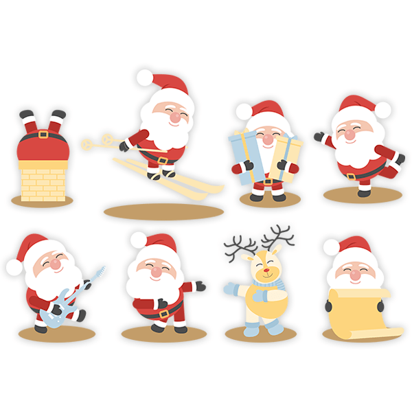 Adesivi Murali: Kit Babbo Natale