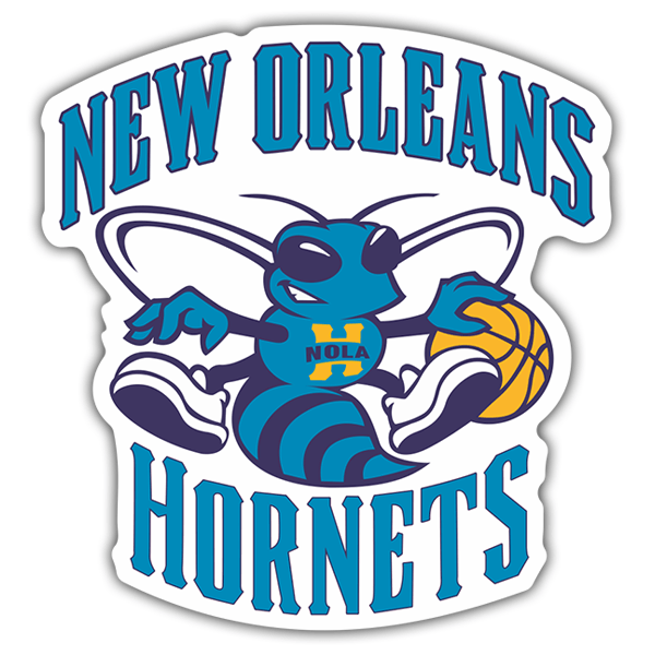 Adesivi per Auto e Moto: NBA - New Orleans Hornets vecchio scudo