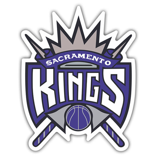 Adesivi per Auto e Moto: NBA - Sacramento Kings vecchio scudo