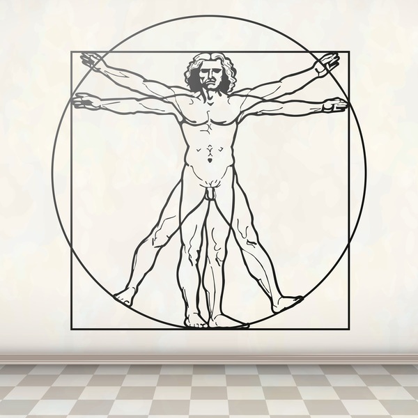 Adesivi Murali: Uomo Vitruviano, Da Vinci