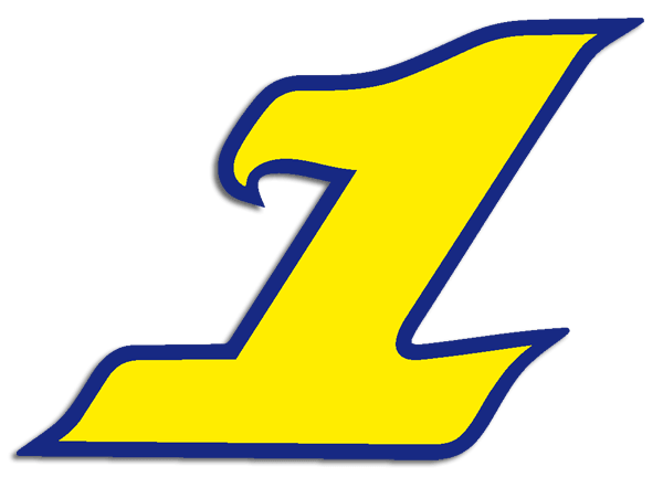 Adesivi per Auto e Moto: Numero moto 1 giallo e blu scuro