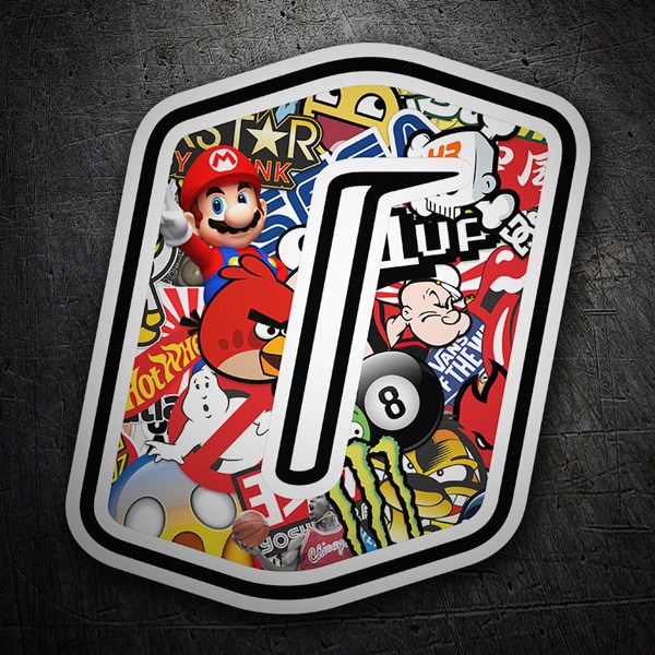 Adesivi per Auto e Moto: Numero 0 Speed Stickerbomb
