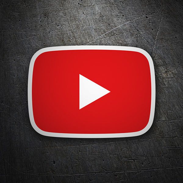 Adesivi per Auto e Moto: Youtube Play
