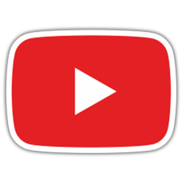 Adesivi per Auto e Moto: Youtube Play