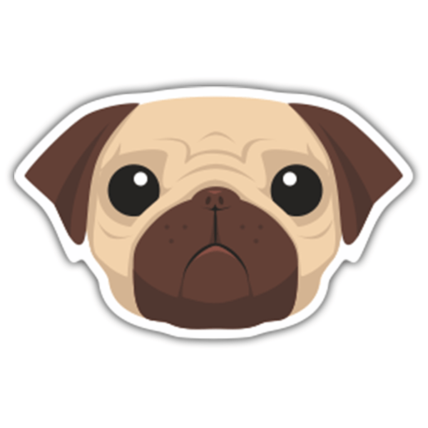 Adesivi per Auto e Moto: Pug